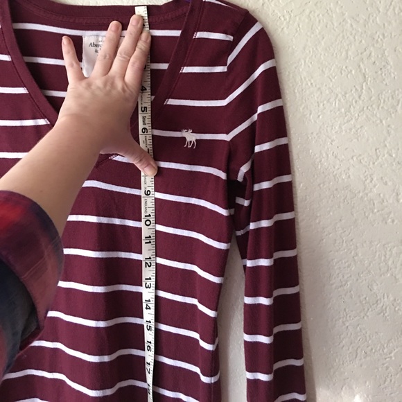 Maroon Abercrombie long sleeve shirt size small - Picture 3 of 8